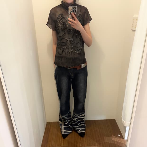 Cyber Grunge Dark Wash Jeans