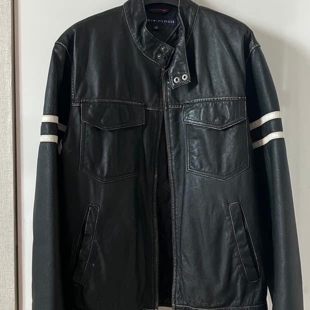 타미힐피거 가죽자켓 L 램스킨 양가죽