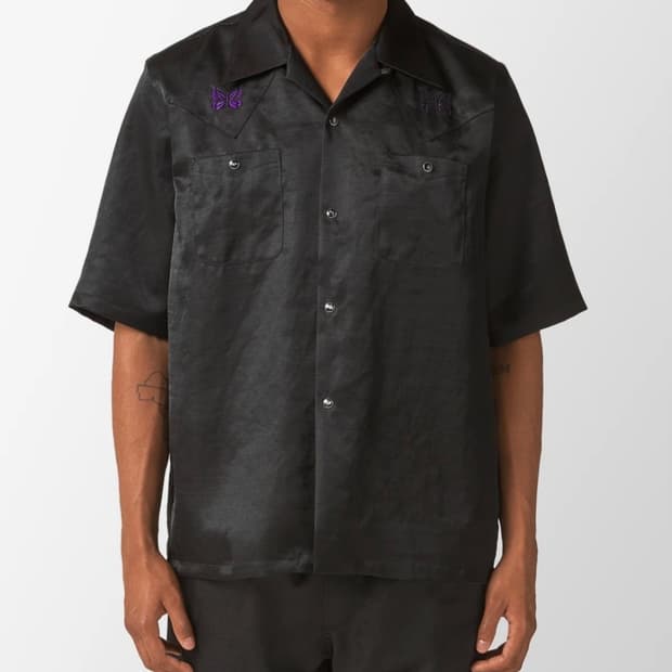 니들스 카우보이 반팔셔츠 사틴블랙