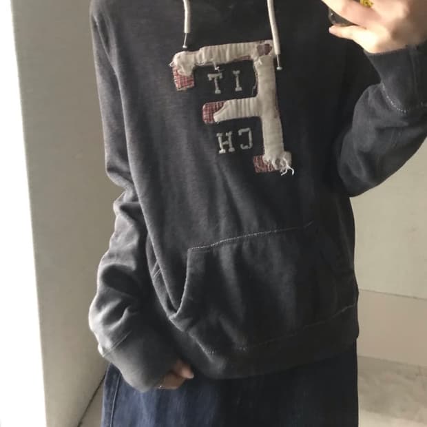 아베크롬비 체크 퀼팅 후드티