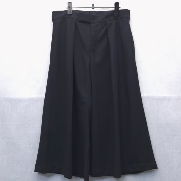 y-3 블랙 와이드 크롭 팬츠