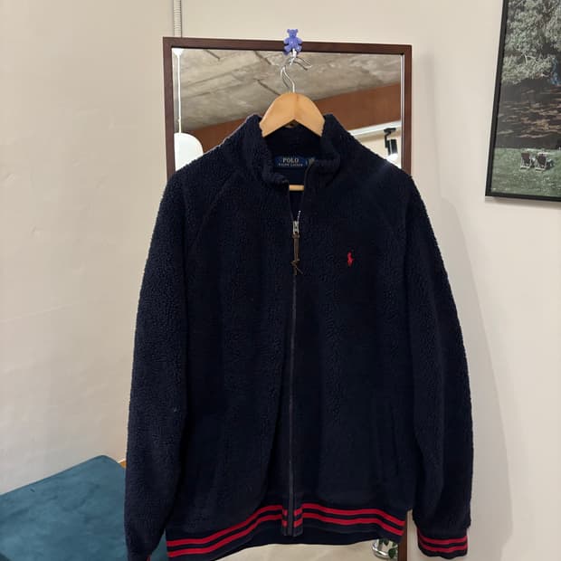폴로 랄프로렌 네이비 플리스 자켓