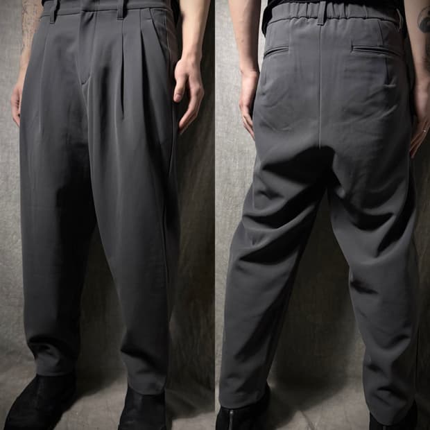 Attachment Stretch Wide Tapered Slacks