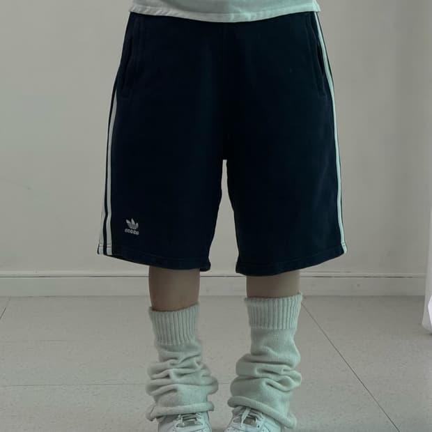 아디다스 네이비 코튼 반바지