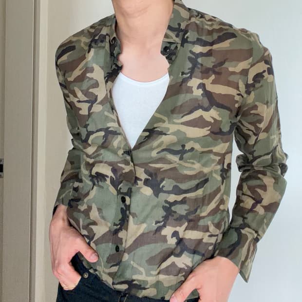 생로랑 에디시즌 밀리터리 셔츠