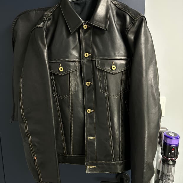 소가죽 3세대 트러커 자켓