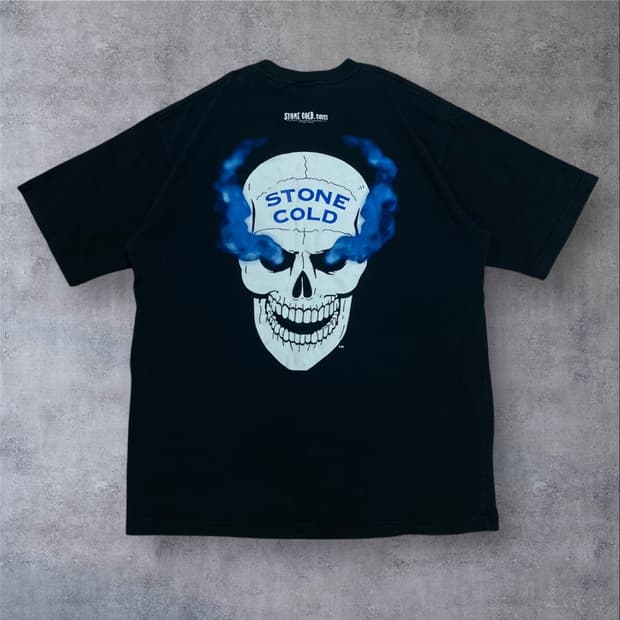 미카엘 00s WWE 스턴콜드 오스틴 블랙 반팔티