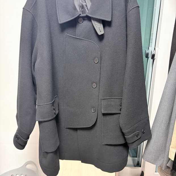 네이더스 멜톤 울 파이어맨 코트 블랙 5사이즈