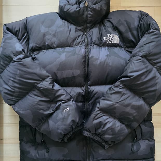 노스페이스 센터로고 무광블랙 XL