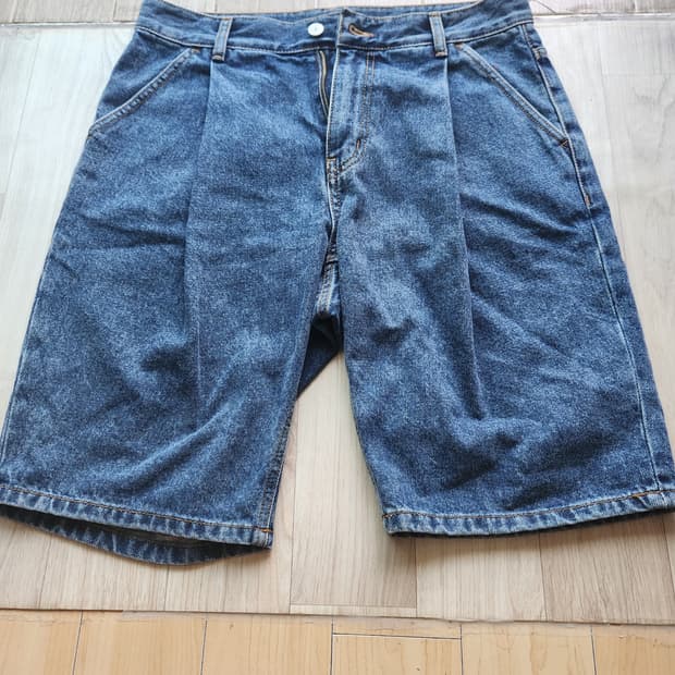 유니폼브릿지 원턱 데님 쇼츠 M(30)