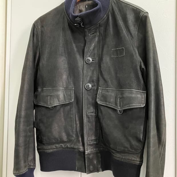 네이버후드 고트스킨 레더자켓