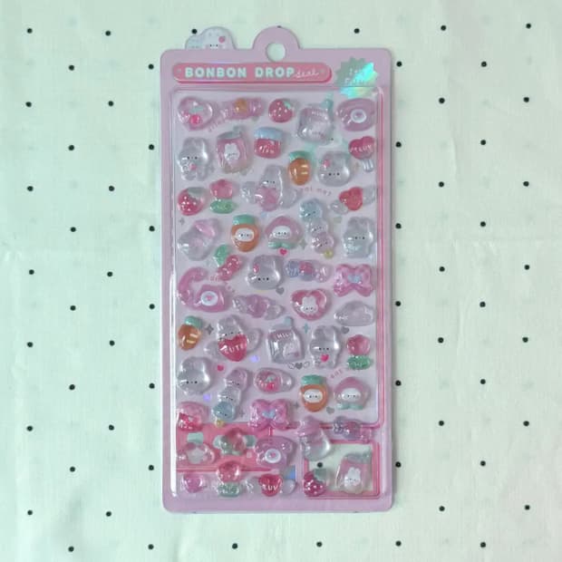 토끼 봉봉드롭 스티커