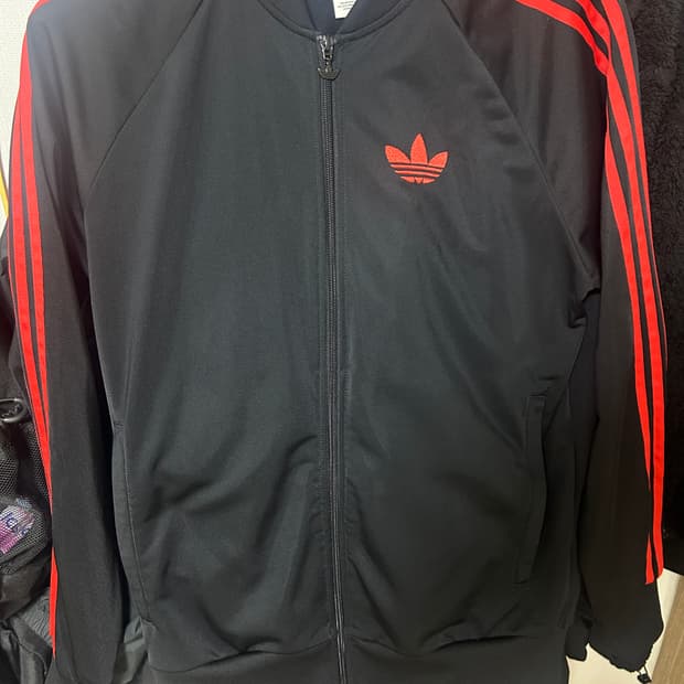 아디다스 OG 검빨 삼선 트랙탑 져지