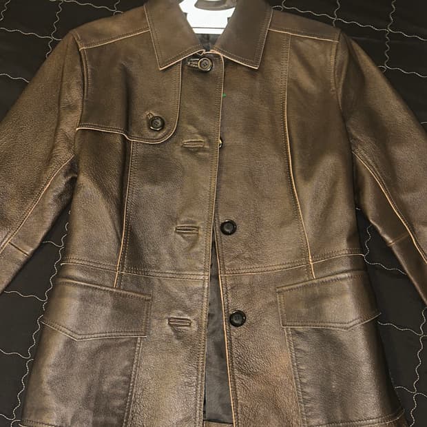 빈티지 브라운 가죽 자켓