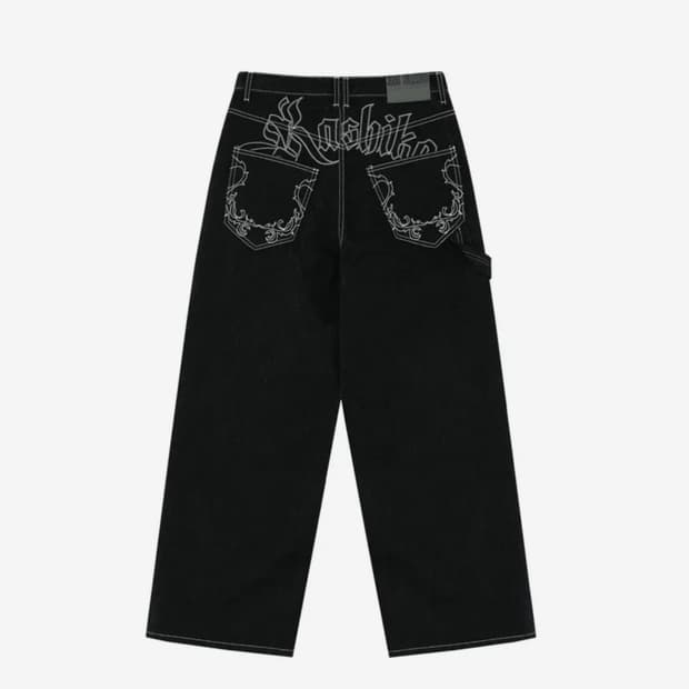 카시코 데님팬츠 블랙 m