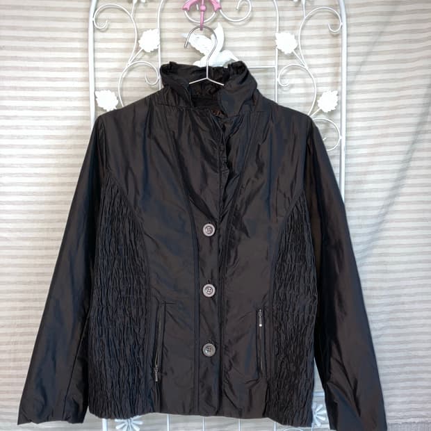 빈티지 브라운 프릴 자켓 y2k 스트릿 갸루 펑키