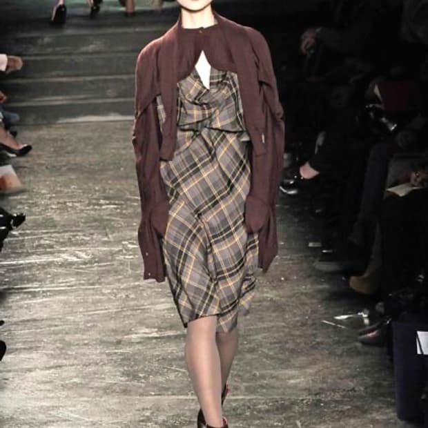 vivienne westwood 2008fw runway 체크 원피스