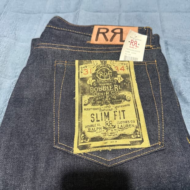 rrl slim fit rigid selvesge jean