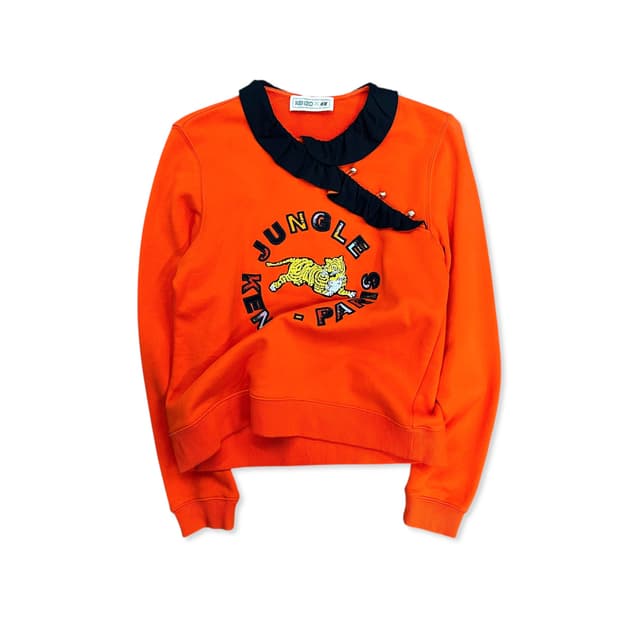 KENZO, Signature orange frill sweatshirt