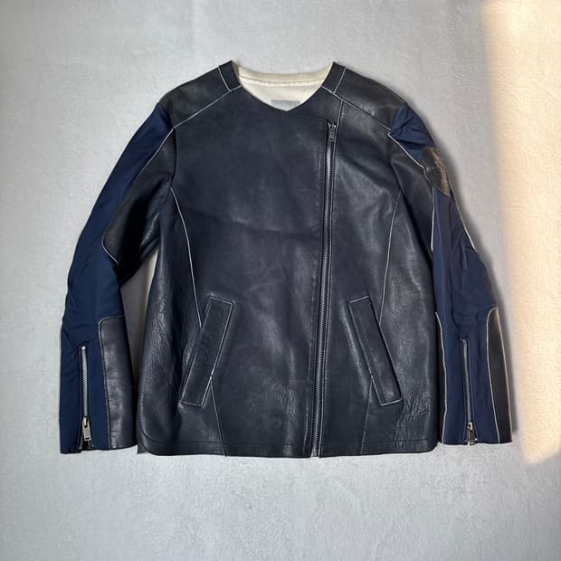 85 주크 여성 양가죽 사선지퍼 자켓 0310T