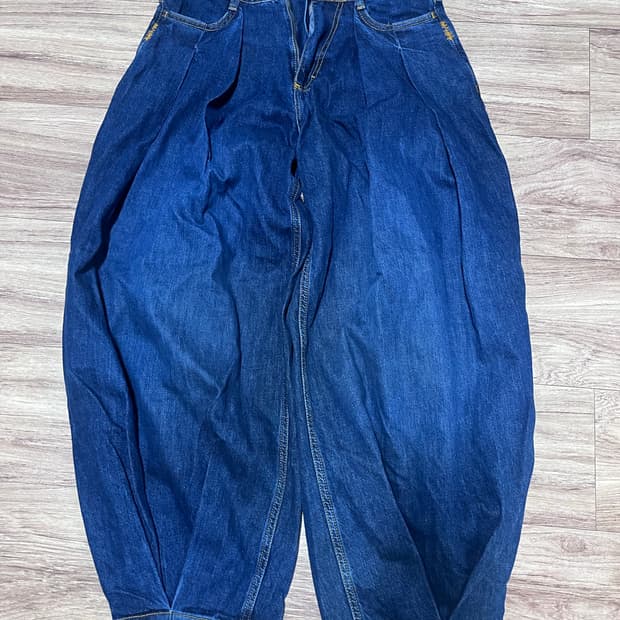 아더에러 자라 와이드 레그진 블루