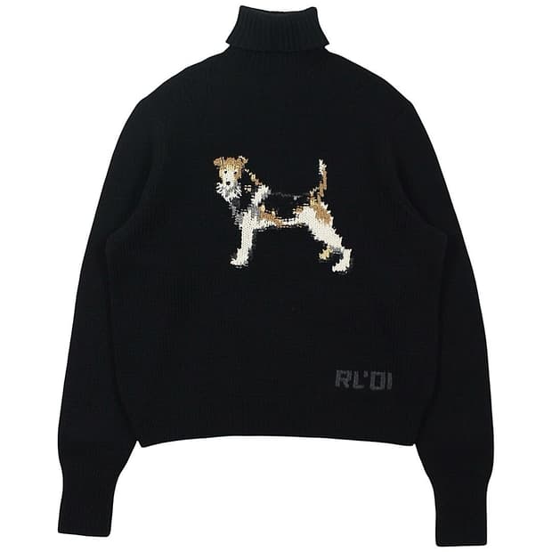2001 폴로랄프로렌 도그 램스울 터틀넥 니트 스웨터 빈티지