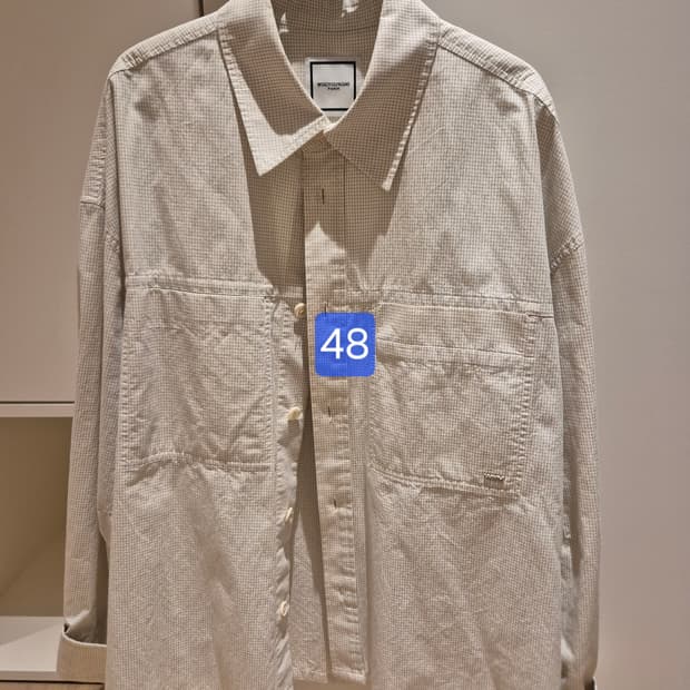 우영미 48사이즈 체크 셔츠