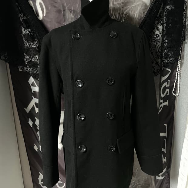 더블브레스트 하이넥 피코트 M 나폴레옹핀터레스트유니섹스아카이브에디슬리먼