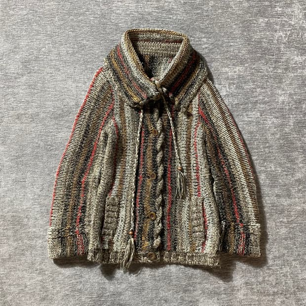 -Tankus 에스닉 하이넥 울 니트