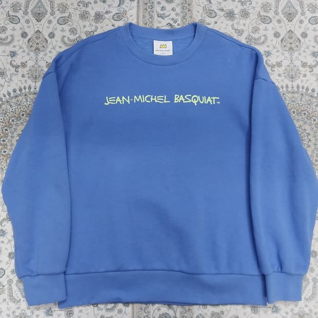 장 미셸 바스키아 맨투맨 블루 100
