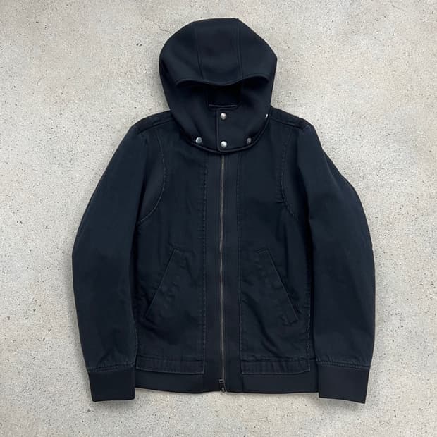 디젤 패브릭믹스 데님 / 메쉬 후드집업