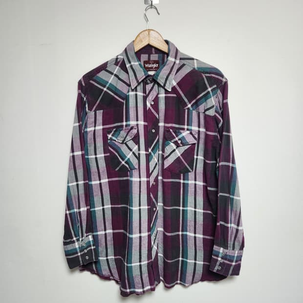 랭글러Wrangler 웨스턴 플란넬 셔츠 XL - S70