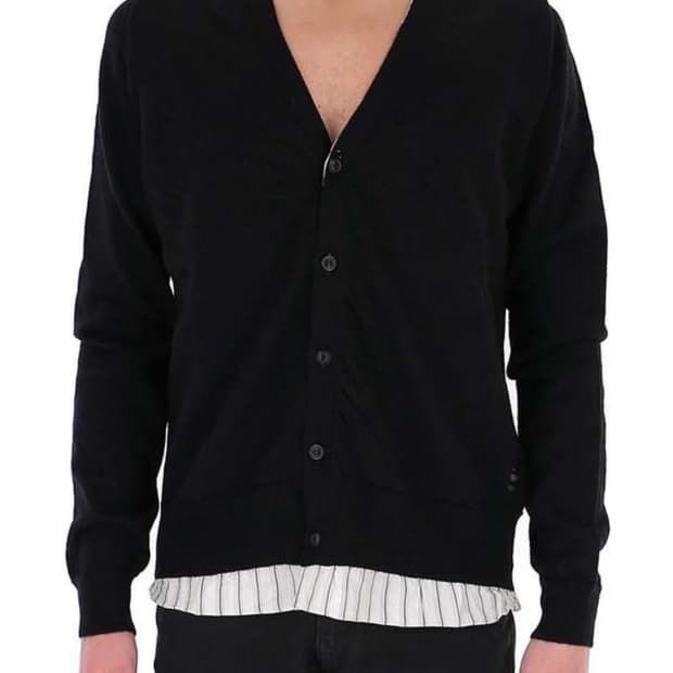 마르지엘라 디스트로이드 셔츠 레이어 울 가디건 50사이즈