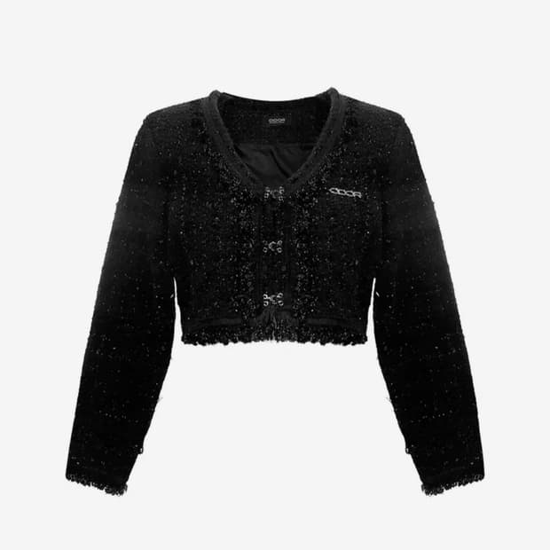 [새상품]Twee crop cardigan in glitter black