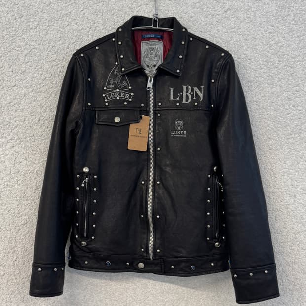 루커 바이 네이버후드 스터드 레더 자켓 - 2010