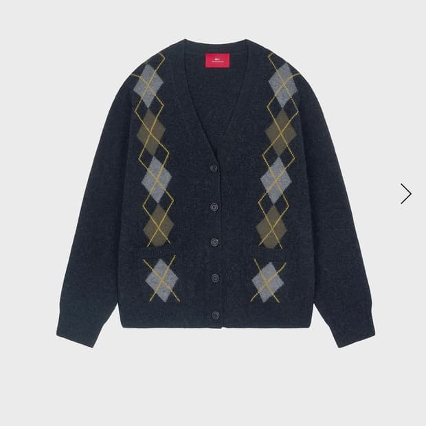 피알룸 practical and realistic 프랙티컬 아가일 가디건