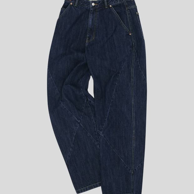 [앤더슨벨] 휴즈 보이 와이드 레그 진 apa646m(BLUE)