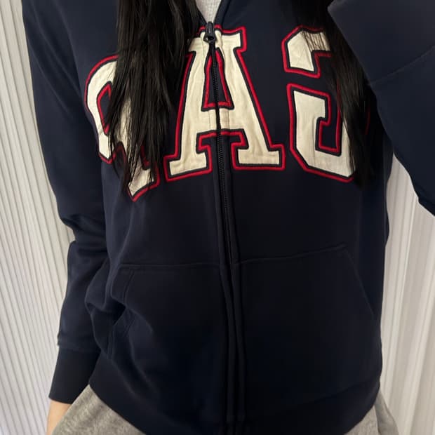 갭 네이비 후드집업 xl