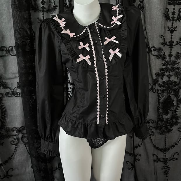 gothic black blouse