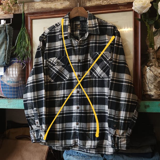 90s 아메리칸 빈티지 체크셔츠 헤비 플란넬 워크셔츠 다크 그린 xl