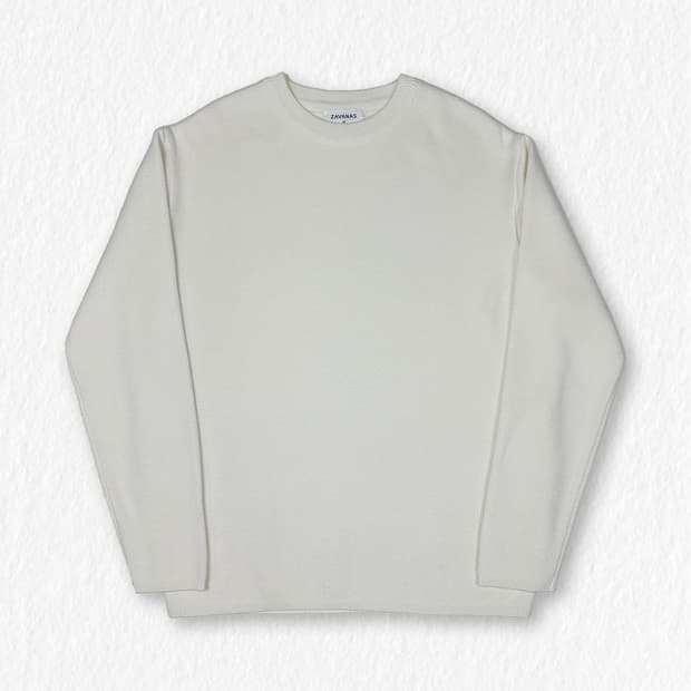 자바나스 니트 스웨터 밝은 아이보리