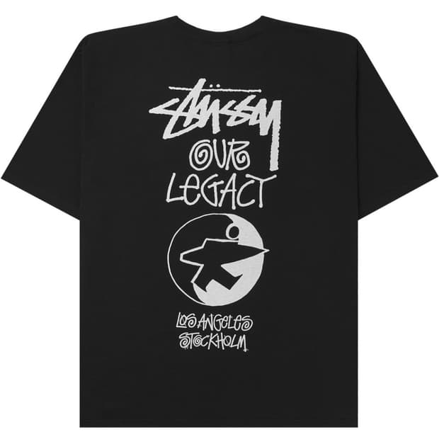 스투시x아워레거시 서프맨 티셔츠 stussy x our legacy S
