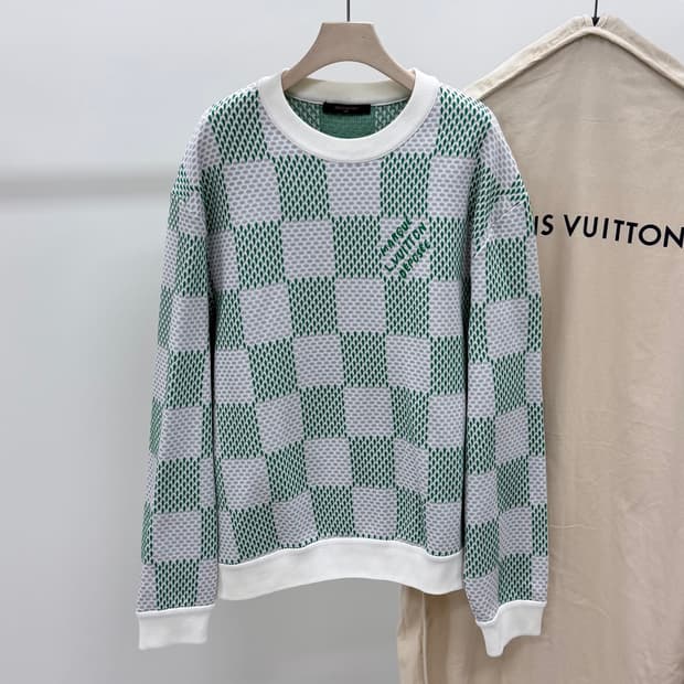 [S+급/2XL] 루이비통 다미에 크루넥 맨투맨