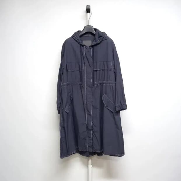 데코 춘추 홀겹 후드 얇은포코노 롱 바람막이 F