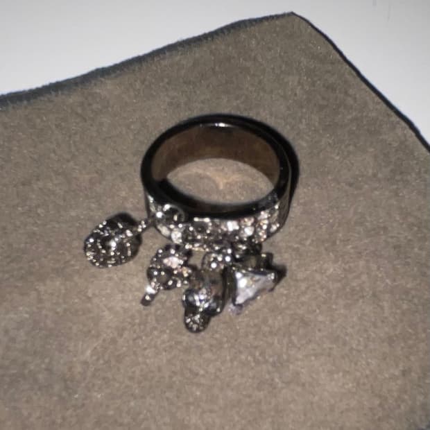 빈티지  큐빅 반지