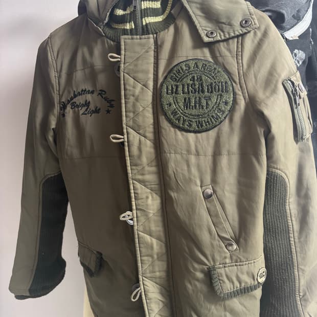 리즈리사 퍼 니트 패딩 갸루 y2k