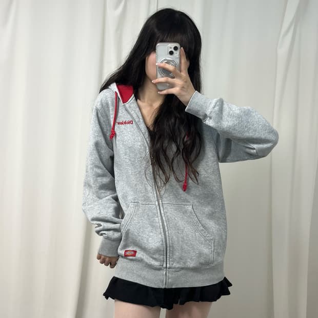 Dickies gray hood zip-up