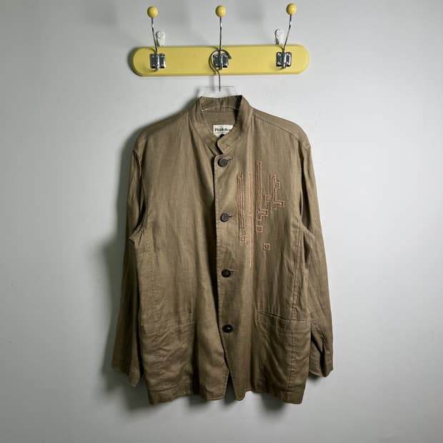 이세이미야케 플랜테이션 자수 린넨 자켓 M