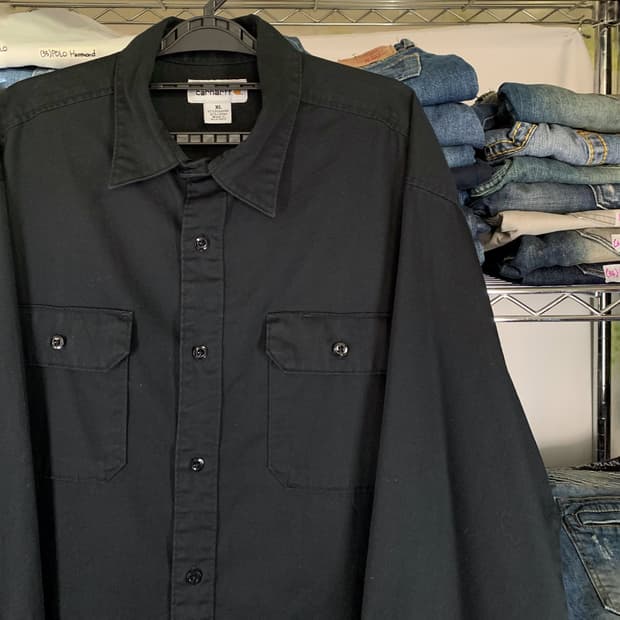 [XL] 칼하트 워크셔츠 블랙