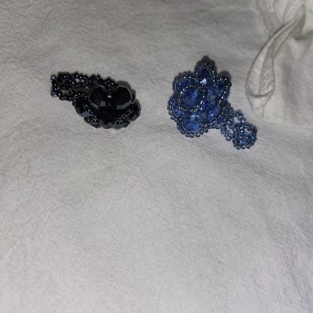 플라워 비즈 꽃 반지 set